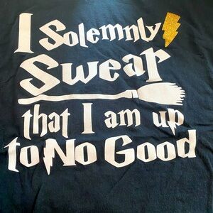 Harry Potter “I Solemly Swear I Am Up To No Good” Printed Tee Shirt Like New